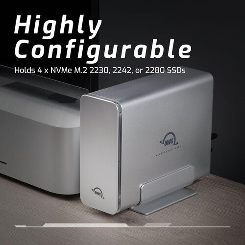 OWC Express 4M2 4-Bay USB4 External SSD Enclosure with SoftRAID