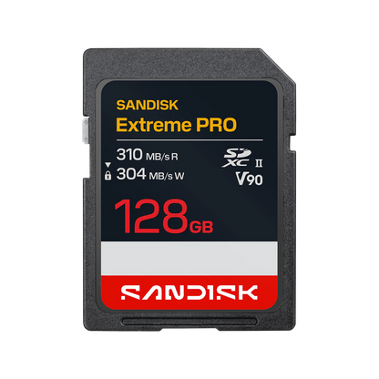 SANDISK 128GB Extreme PRO UHS-II SDXC Memory Card, V90