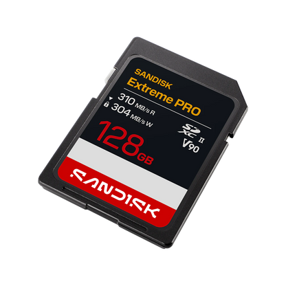 SANDISK 128GB Extreme PRO UHS-II SDXC Memory Card, V90