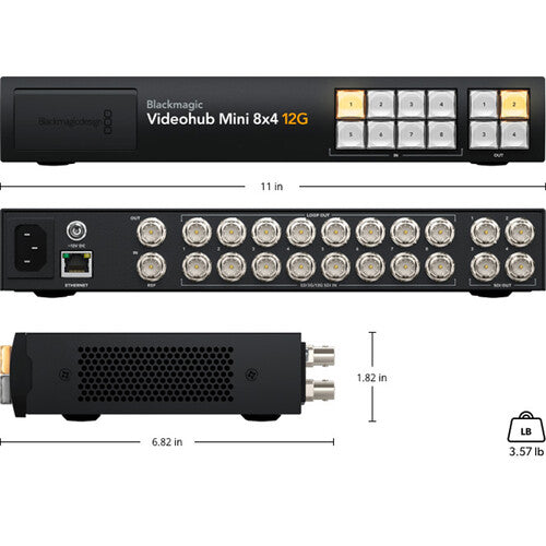 Blackmagic Videohub Mini 8x4 12G