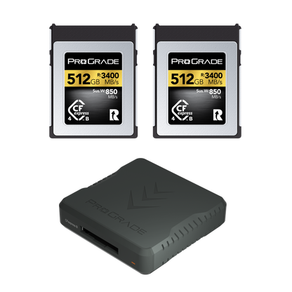 ProGrade Digital CFexpress 4.0 Type B Gold Card & PG05.6 Reader Bundle