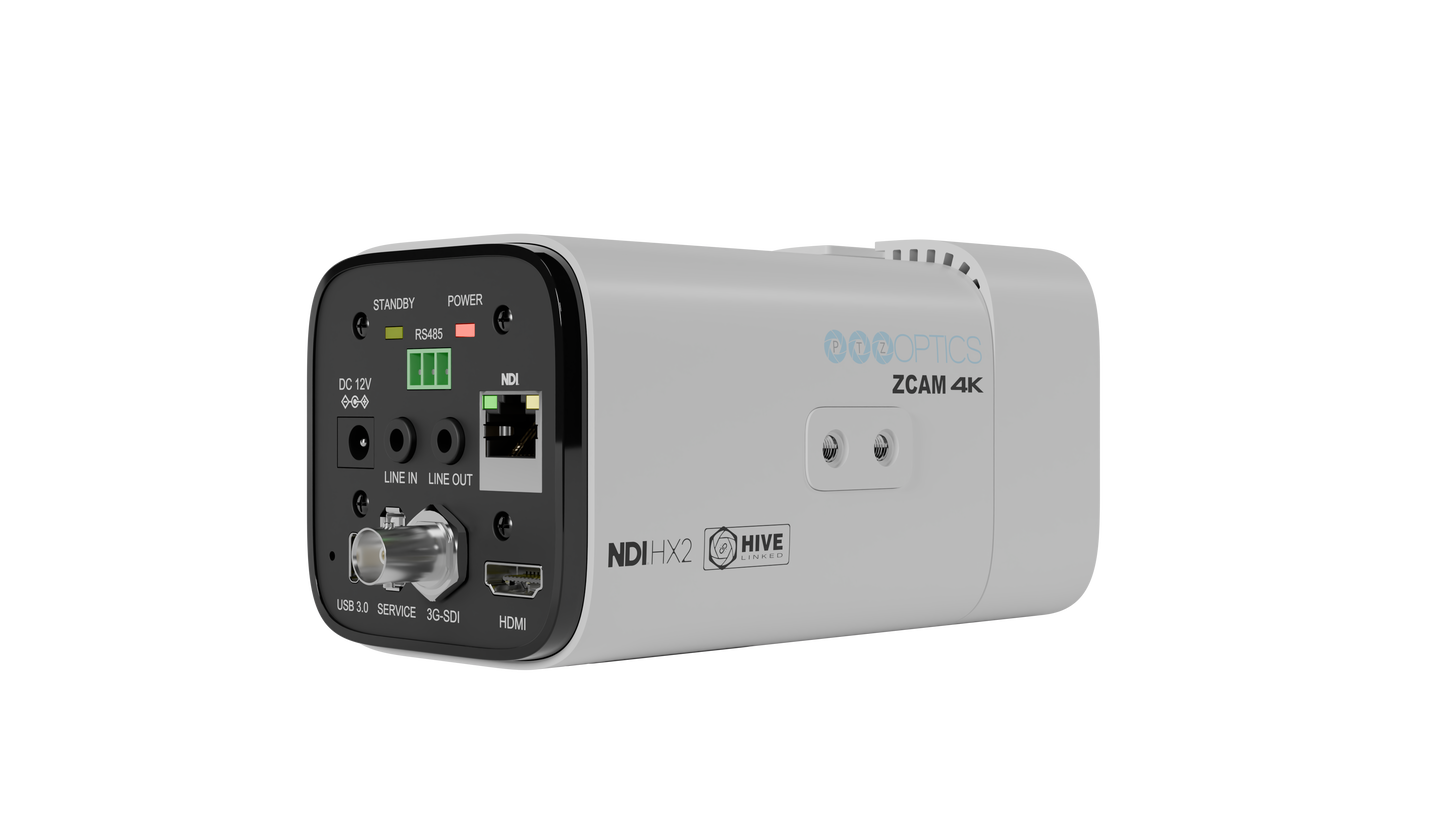 PTZOptics Studio 4K 12x Zoom Box Camera (White)