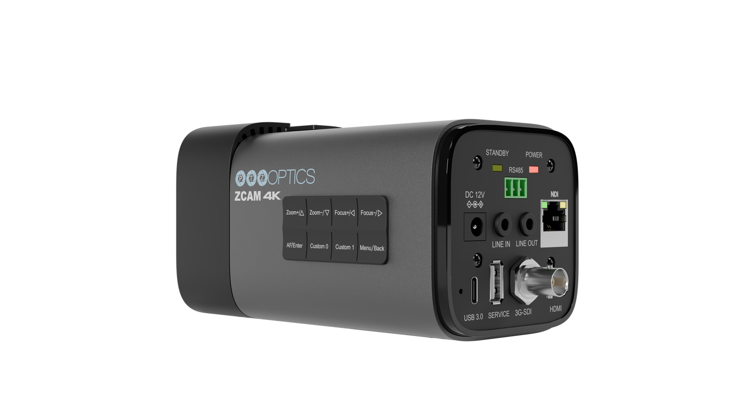 PTZOptics Studio 4K 20x Zoom Box Camera (Gray)